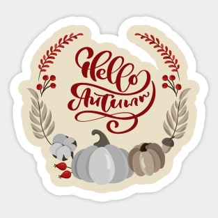 Hello Autumn - Thanksgiving - Welcome Fall Sticker